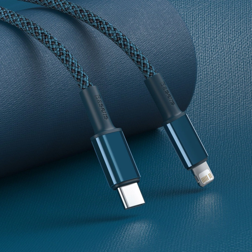Hurtownia GSM - Kabel USB-C do Lightning Baseus High Density Braided, 20W, 5A, PD, 2m (modrý) - BSU2095BLU - {ean13} - Hurt