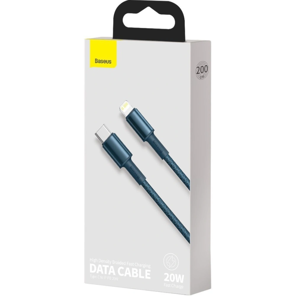 Hurtownia GSM - Kabel USB-C do Lightning Baseus High Density Braided, 20W, 5A, PD, 2m (modrý) - BSU2095BLU - {ean13} - Hurt