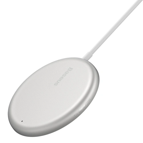 Ładowarka indukcyjna z magnesem Baseus Simple Mini, MagSafe, 15W (biała)