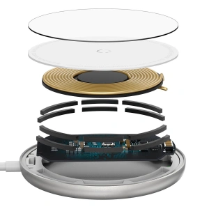 Wholesale Baseus Simple Mini magnetic induction wireless charger, MagSafe, 15W (white) - BSU2096WHT - {ean13} - Hurt