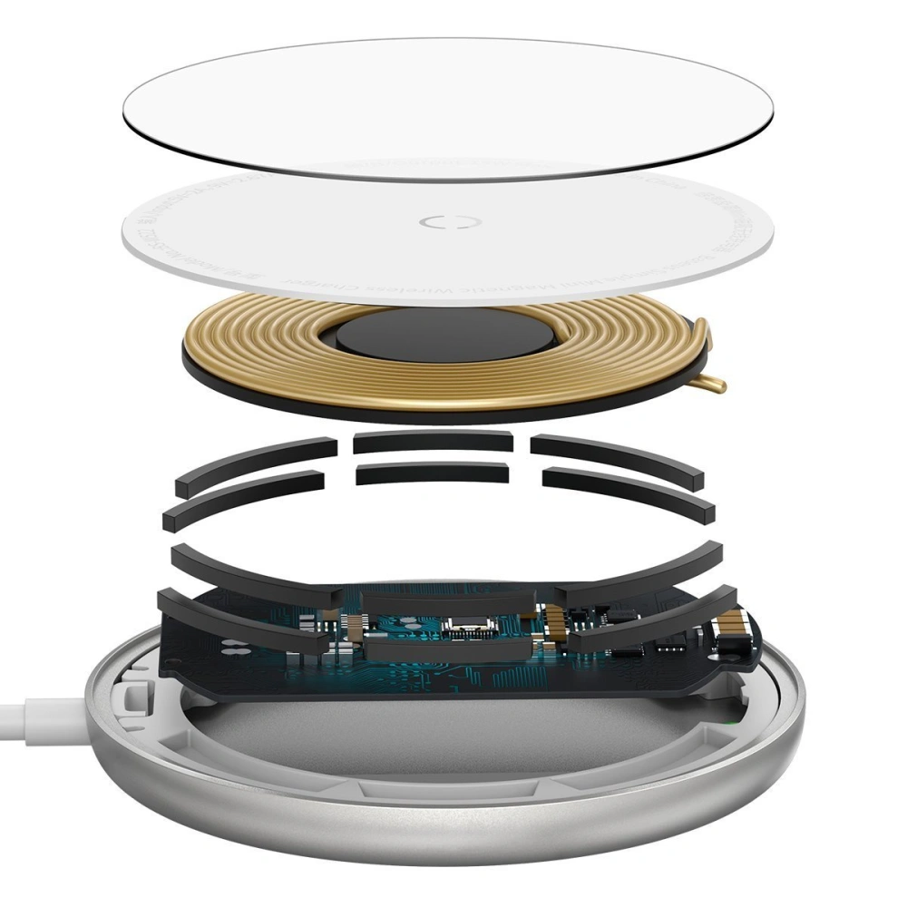 Hurtownia GSM - Ładowarka indukcyjna z magnesem Baseus Simple Mini, MagSafe, 15W (biała) - BSU2096WHT - {ean13} - Hurt