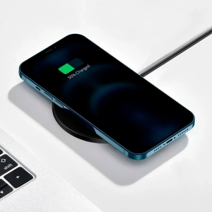 Bezprzewodowa ładowarka indukcyjna z magnesem Baseus Simple 15W (czarna)