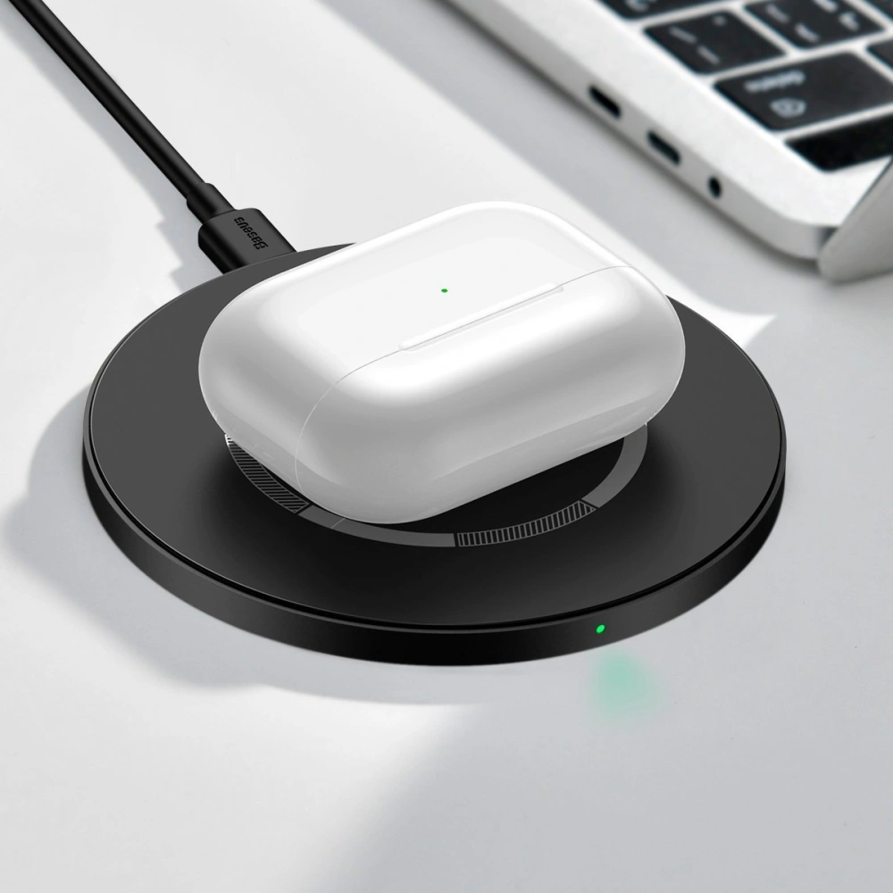 Hurtownia GSM - Bezdrátová indukční nabíječka s magnetem Baseus Simple 15W (černá) - BSU2097BLK - {ean13} - Hurt