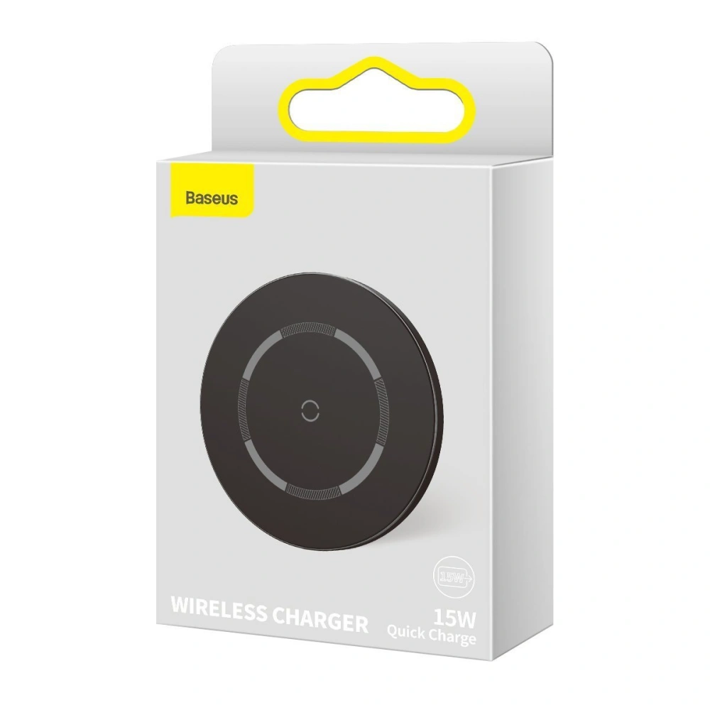 Hurtownia GSM - Bezdrátová indukční nabíječka s magnetem Baseus Simple 15W (černá) - BSU2097BLK - {ean13} - Hurt