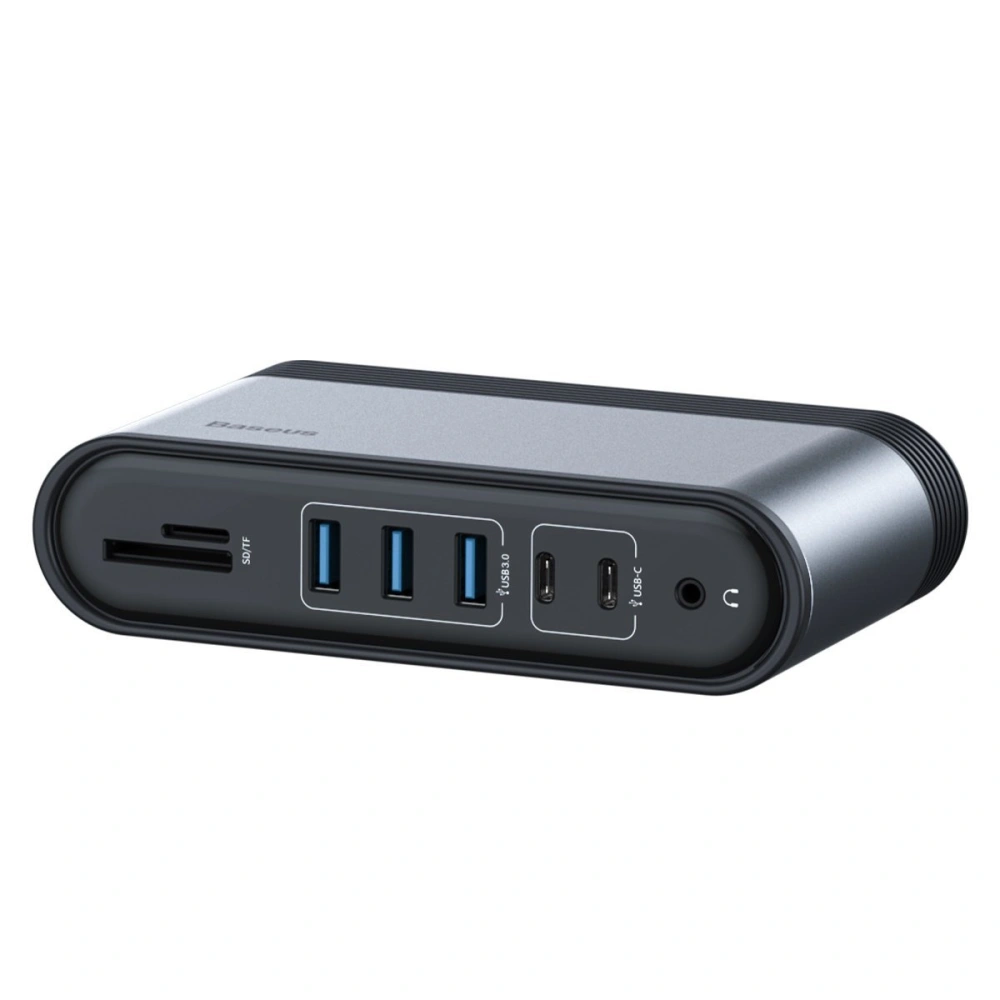 Wholesale Baseus Working Station Multifunctional Type-C HUB Adapter (CN+UK+EU) Dark gray - BSU2099 - {ean13} - Hurt