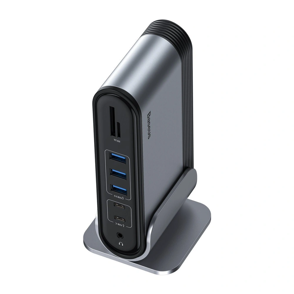 Wholesale Baseus Working Station Multifunctional Type-C HUB Adapter (CN+UK+EU) Dark gray - BSU2099 - {ean13} - Hurt