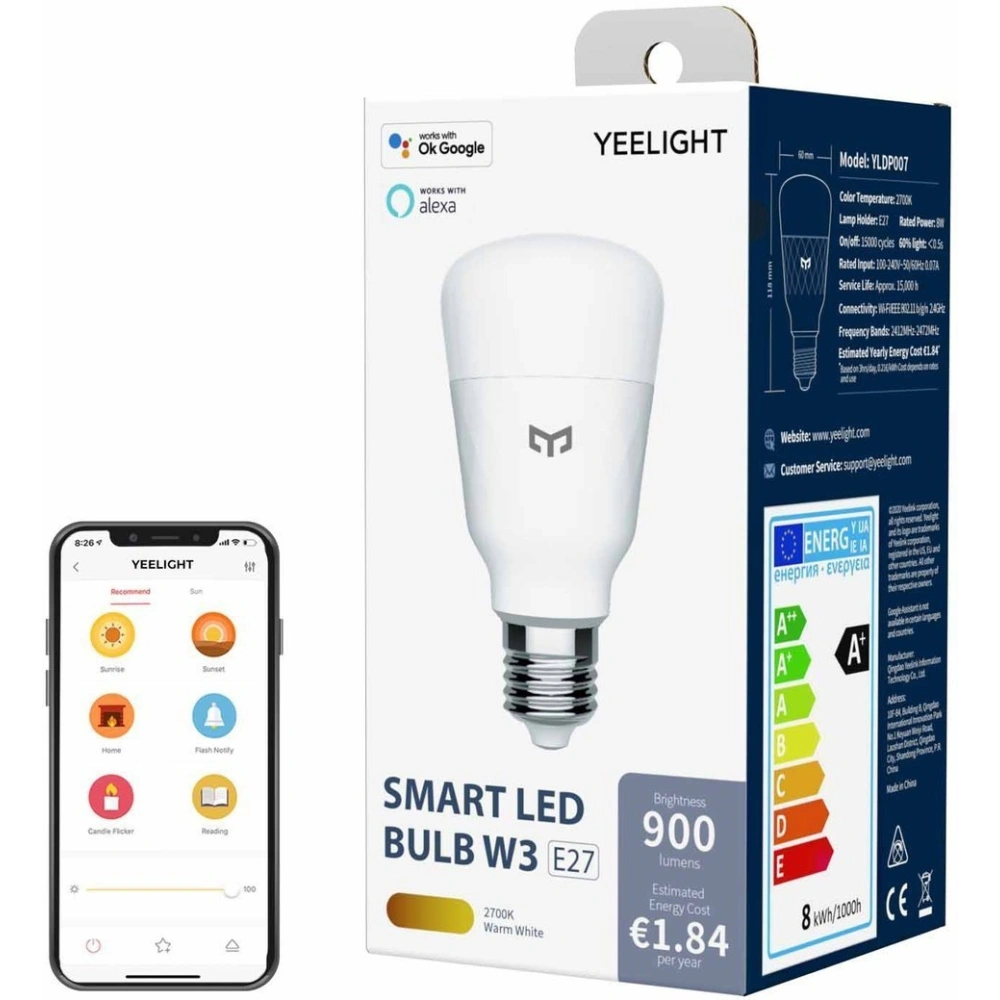 Hurtownia GSM - Žárovka Smart Yeelight W3 E27 (stmívatelná) - YLT044 - {ean13} - Hurt