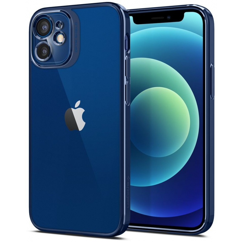 Spigen Distributor - 8809756645549 - SPN1573BLU - Spigen Optik Crystal Apple iPhone 12 mini Chrome Blue - B2B homescreen