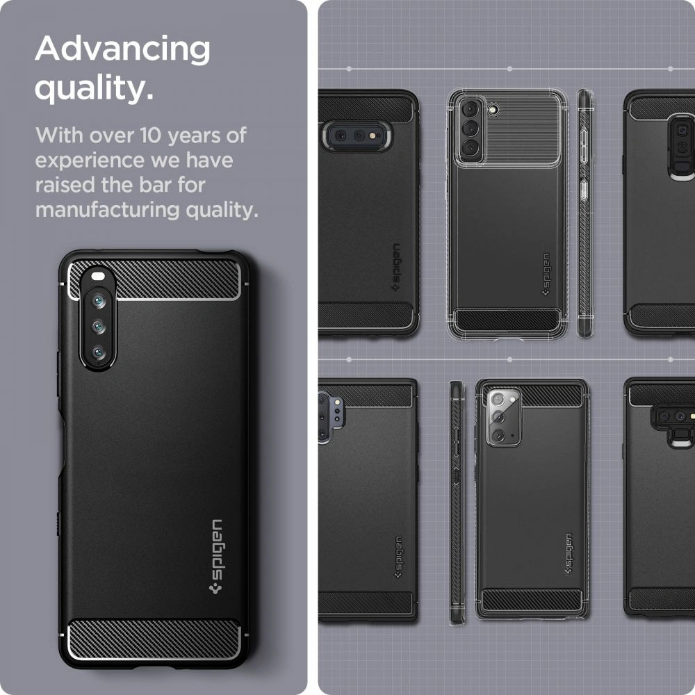 Hurtownia GSM - Etui Spigen Rugged Armor Sony Xperia 10 III Matte Black - SPN1575BLK - {ean13} - Hurt