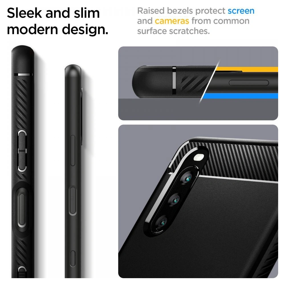 Hurtownia GSM - Etui Spigen Rugged Armor Sony Xperia 10 III Matná Černá - SPN1575BLK - {ean13} - Hurt