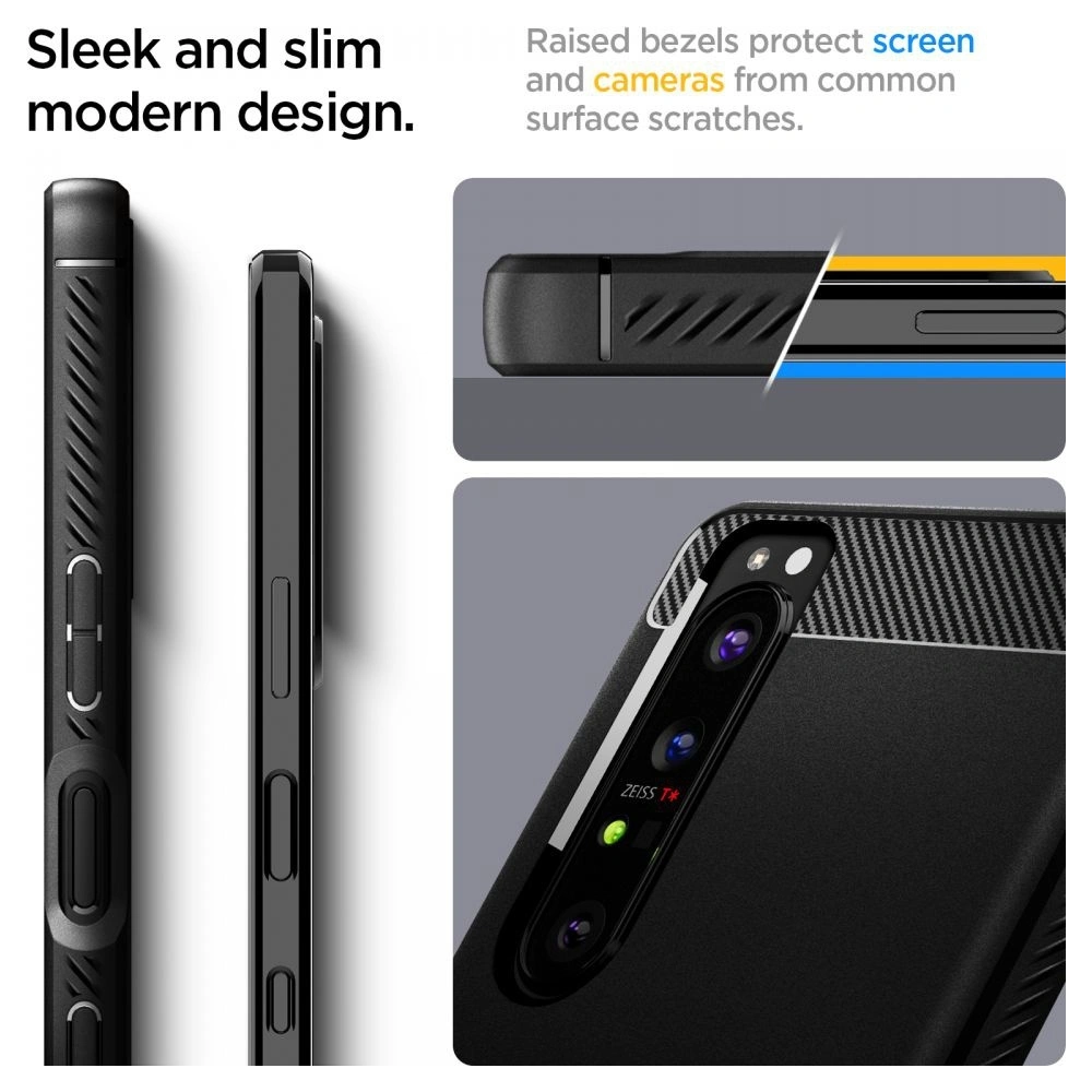 Hurtownia GSM - Etui Spigen Rugged Armor Sony Xperia 1 III Matná černá - SPN1576BLK - {ean13} - Hurt