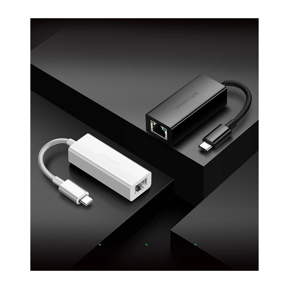 Hurtownia GSM - UGREEN externí síťová karta USB Typ C 1000Mbps Gigabit USB Typ C 3.1 Thunderbolt 3 černá (50307) - UGR667BLK - {ean13} - Hurt
