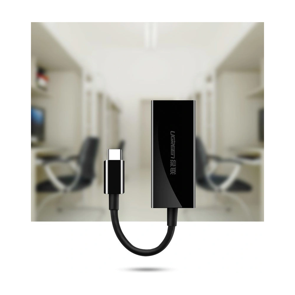 Hurtownia GSM - UGREEN externí síťová karta USB Typ C 1000Mbps Gigabit USB Typ C 3.1 Thunderbolt 3 černá (50307) - UGR667BLK - {ean13} - Hurt