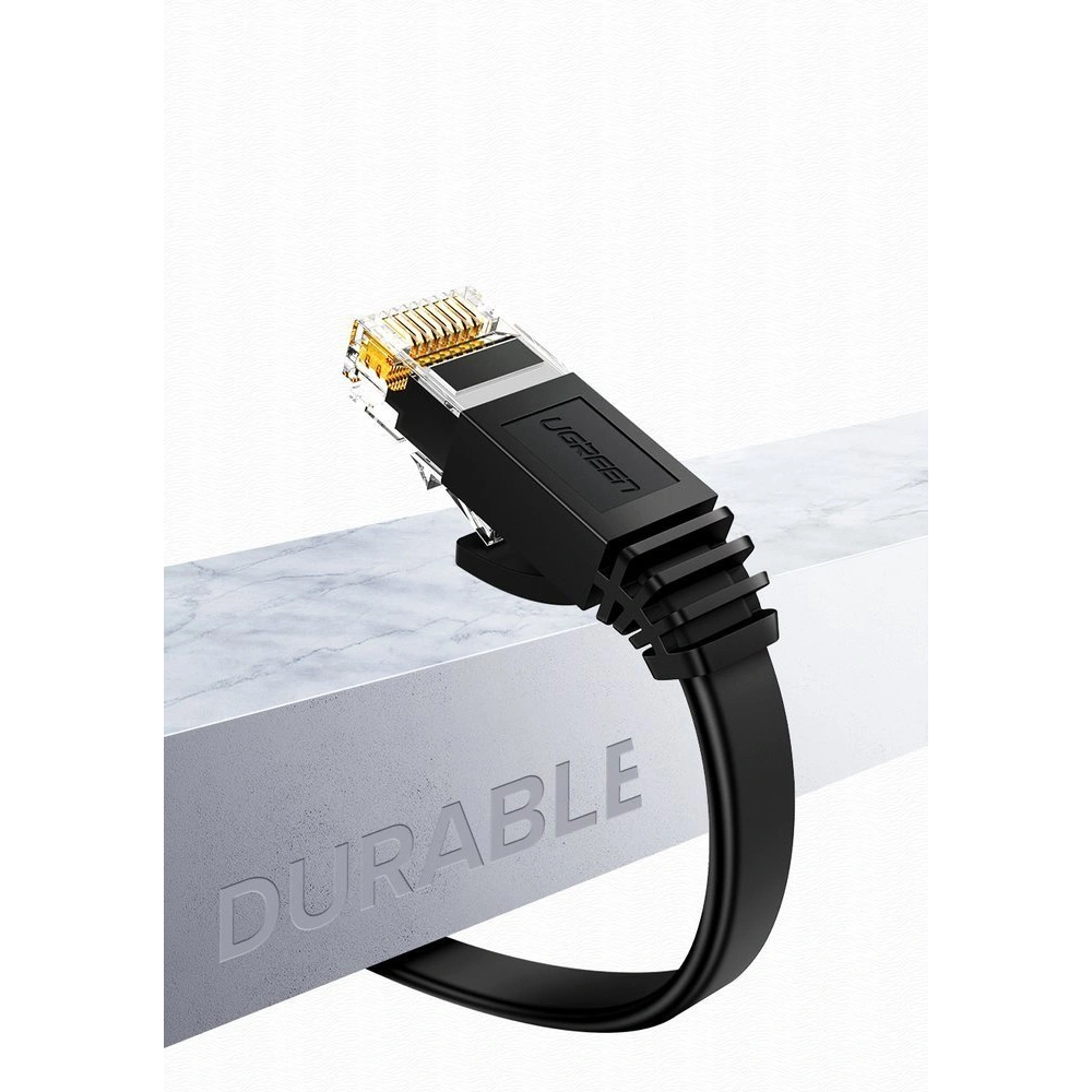 Hurtownia GSM - UGREEN kabel internetový síťový Ethernet patchcord RJ45 Cat 6 UTP 1000Mbps 20m černý (20166) - UGR673BLK - {ean13} - Hurt