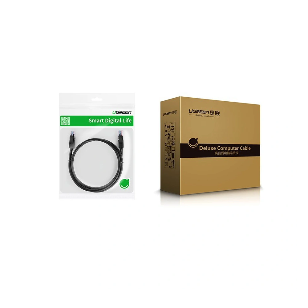 Hurtownia GSM - UGREEN kabel internetový síťový Ethernet patchcord RJ45 Cat 6 UTP 1000Mbps 20m černý (20166) - UGR673BLK - {ean13} - Hurt