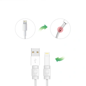 Hurtownia GSM - UGREEN 6x osłona zabezpieczenie oryginalnego kabla Lightning biały (40705) - UGR676WHT - {ean13} - Hurt