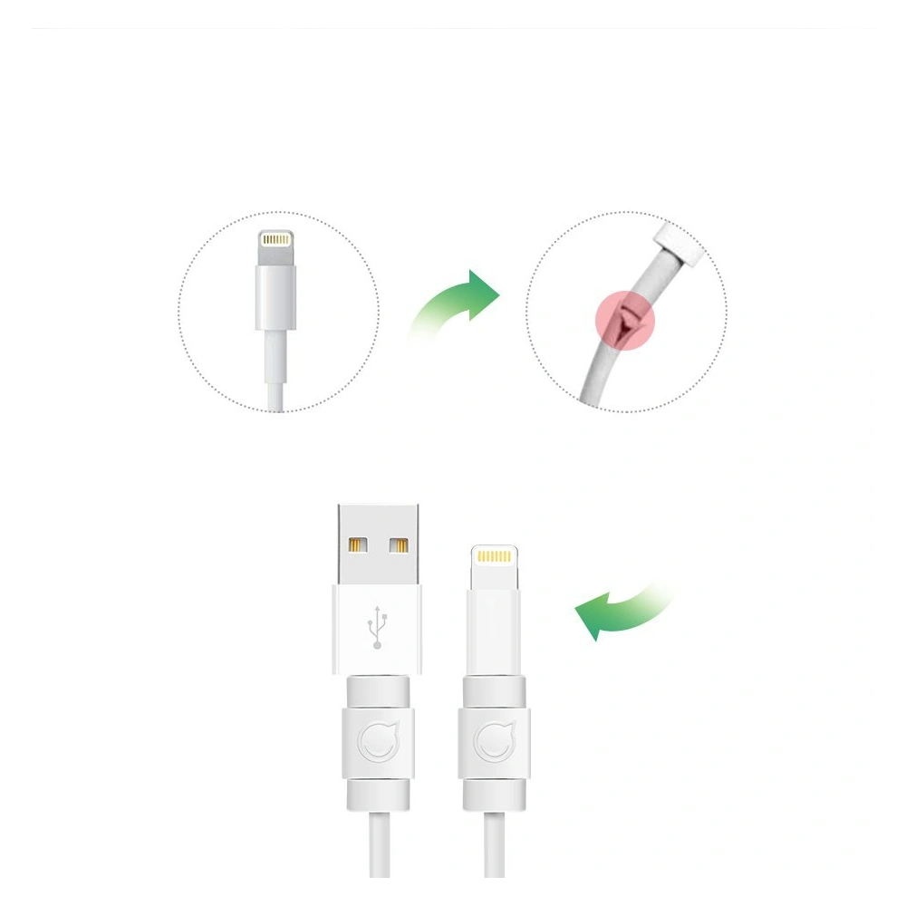 Hurtownia GSM - UGREEN 6x ochrana originálního kabelu Lightning bílá (40705) - UGR676WHT - {ean13} - Hurt