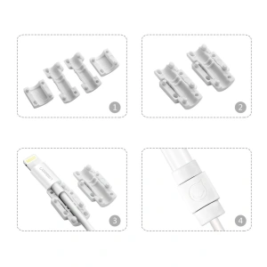 Hurtownia GSM - UGREEN 6x osłona zabezpieczenie oryginalnego kabla Lightning biały (40705) - UGR676WHT - {ean13} - Hurt