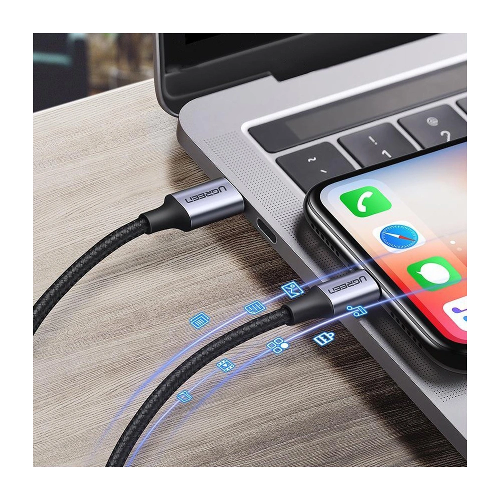 Hurtownia GSM - UGREEN kabel USB Typ C - Lightning MFI 1 m 3 A 36 W stříbrný (70523) - UGR683SLV - {ean13} - Hurt