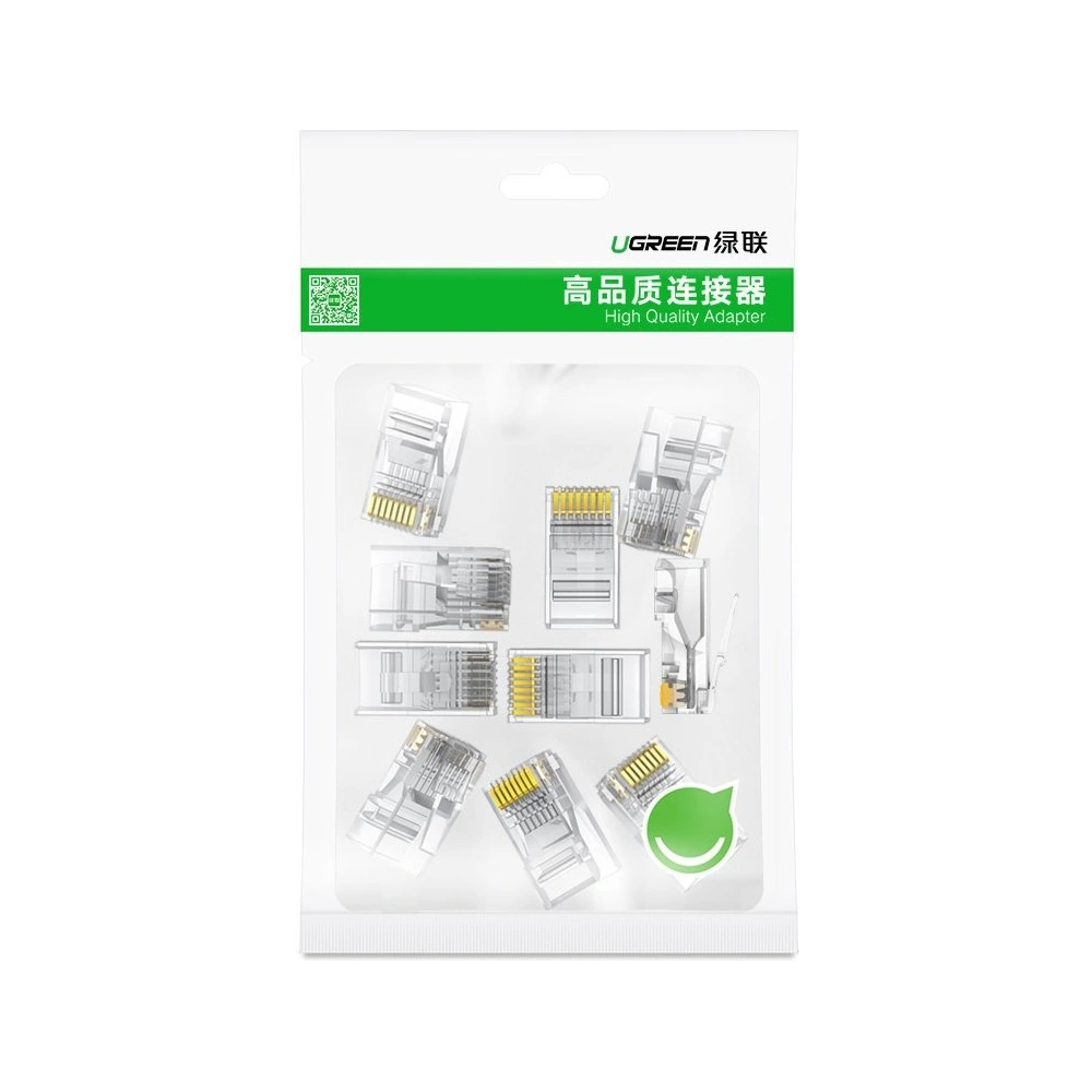 Hurtownia GSM - UGREEN 10x konektor RJ45 8P8C Cat 6 průhledný (50961) - UGR685CL - {ean13} - Hurt