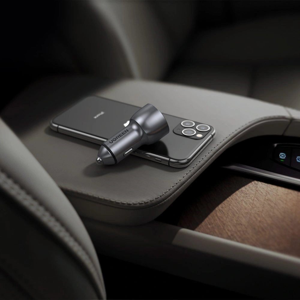 Hurtownia GSM - UGREEN automobilová nabíječka USB / USB Typ C Quick Charge 3.0 Power Delivery 36 W 3 A šedá (CD213 60980) - UGR691GRY - {ean13} - Hurt