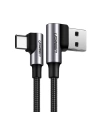 UGREEN úhlový kabel USB - USB Typ C Quick Charge 3.0 QC3.0 3 A 1,5 m šedý (US176 60783)