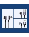 Hurtownia GSM - UGREEN kątowy kabel przewód USB - USB Typ C Quick Charge 3.0 QC3.0 3 A 1,5 m szary (US176 60783) - UGR693GRY - {ean13} - Hurt
