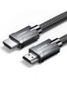 UGREEN kabel przewód HDMI 2.1 8K 60 Hz / 4K 120 Hz 3D 48 Gbps HDR VRR QMS ALLM eARC QFT 1,5 m szary (HD135 70320)