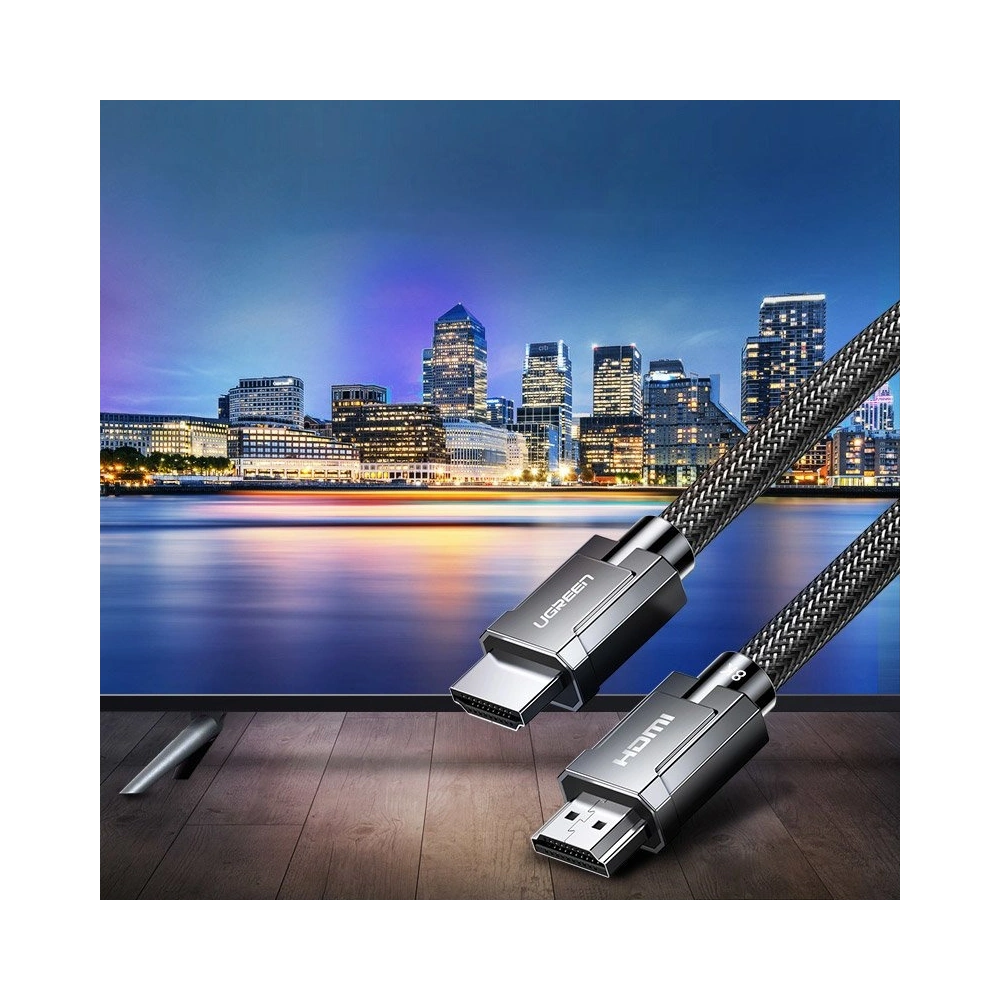 Hurtownia GSM - UGREEN kabel przewód HDMI 2.1 8K 60 Hz / 4K 120 Hz 3D 48 Gbps HDR VRR QMS ALLM eARC QFT 1,5 m szary (HD135 70320) - UGR695GRY - {ean13} - Hurt