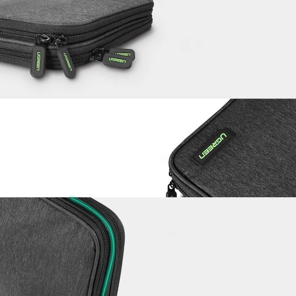 Hurtownia GSM - UGREEN pouzdro na externí HDD SSD telefon kabely příslušenství 24,5 x 17,5 x 5 cm šedé (50147 LP149) - UGR700GRY - {ean13} - Hurt