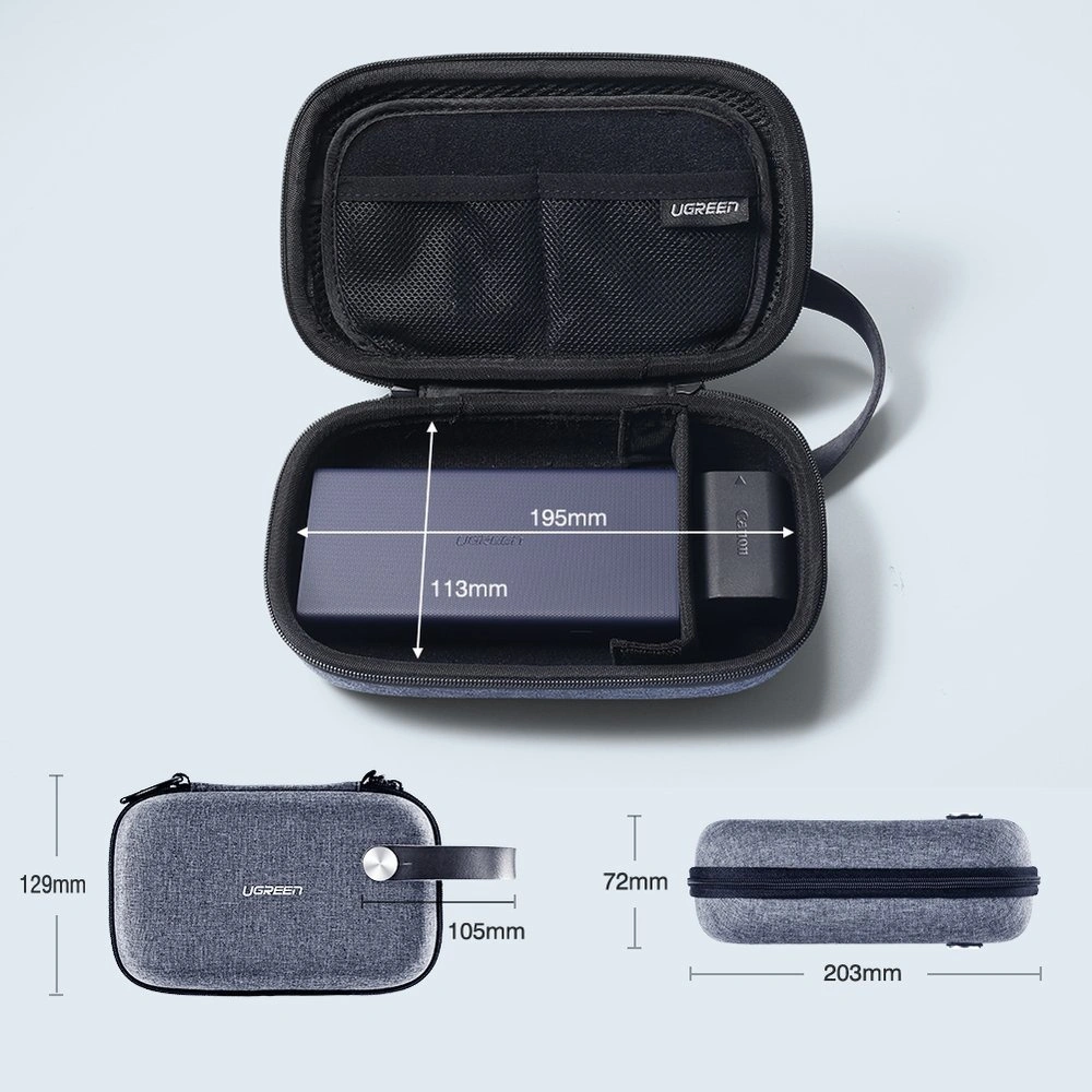 Hurtownia GSM - UGREEN pouzdro na pevný disk HDD SSD příslušenství 20,3 x 12,9 x 7,2 cm šedé (50903 LP152) - UGR702GRY - {ean13} - Hurt