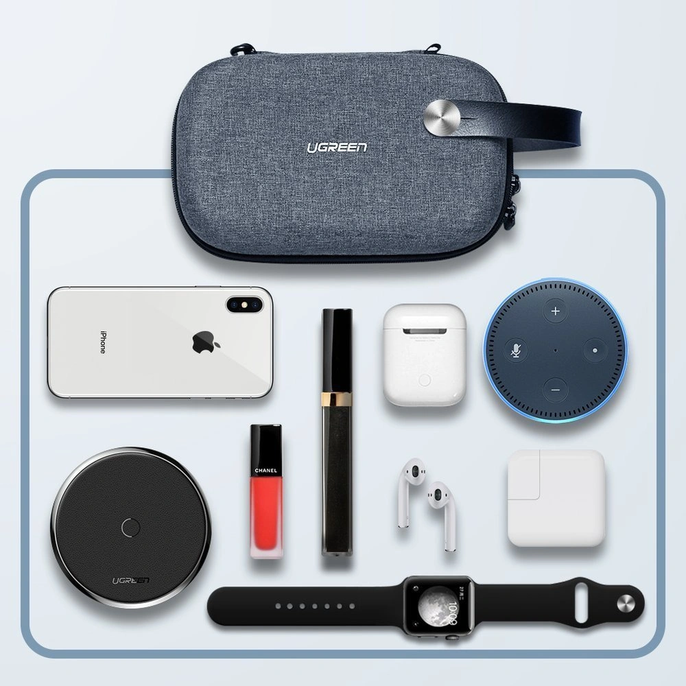 Wholesale Ugreen Cable Accessory Storage Bag 20,3 x 12,9 x 7,2 cm gray (50903 LP152) - UGR702GRY - {ean13} - Hurt