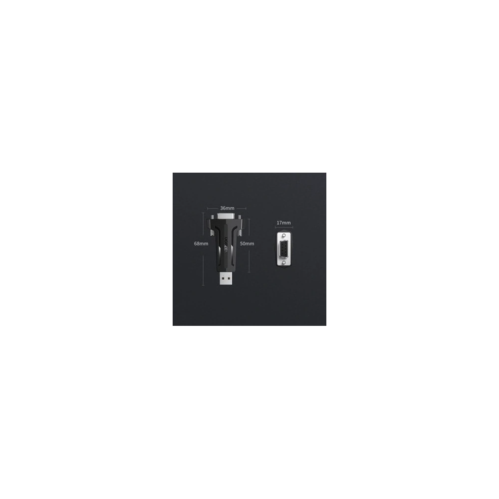 Hurtownia GSM - UGREEN adaptér konvertor přechod DB9 RS-232 - USB černý (80111 CM326) - UGR719BLK - {ean13} - Hurt