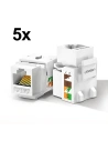 Hurtownia GSM - UGREEN 5x gniazdo samozaciskowe Ethernet Cat 6 8P8C RJ45 1000 Mbps 568A/B biały (80179 NW143) - UGR722WHT - {ean13} - Hurt