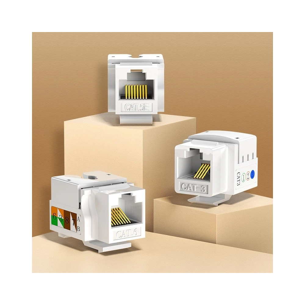 Hurtownia GSM - UGREEN 5x gniazdo samozaciskowe Ethernet Cat 6 8P8C RJ45 1000 Mbps 568A/B biały (80179 NW143) - UGR722WHT - {ean13} - Hurt