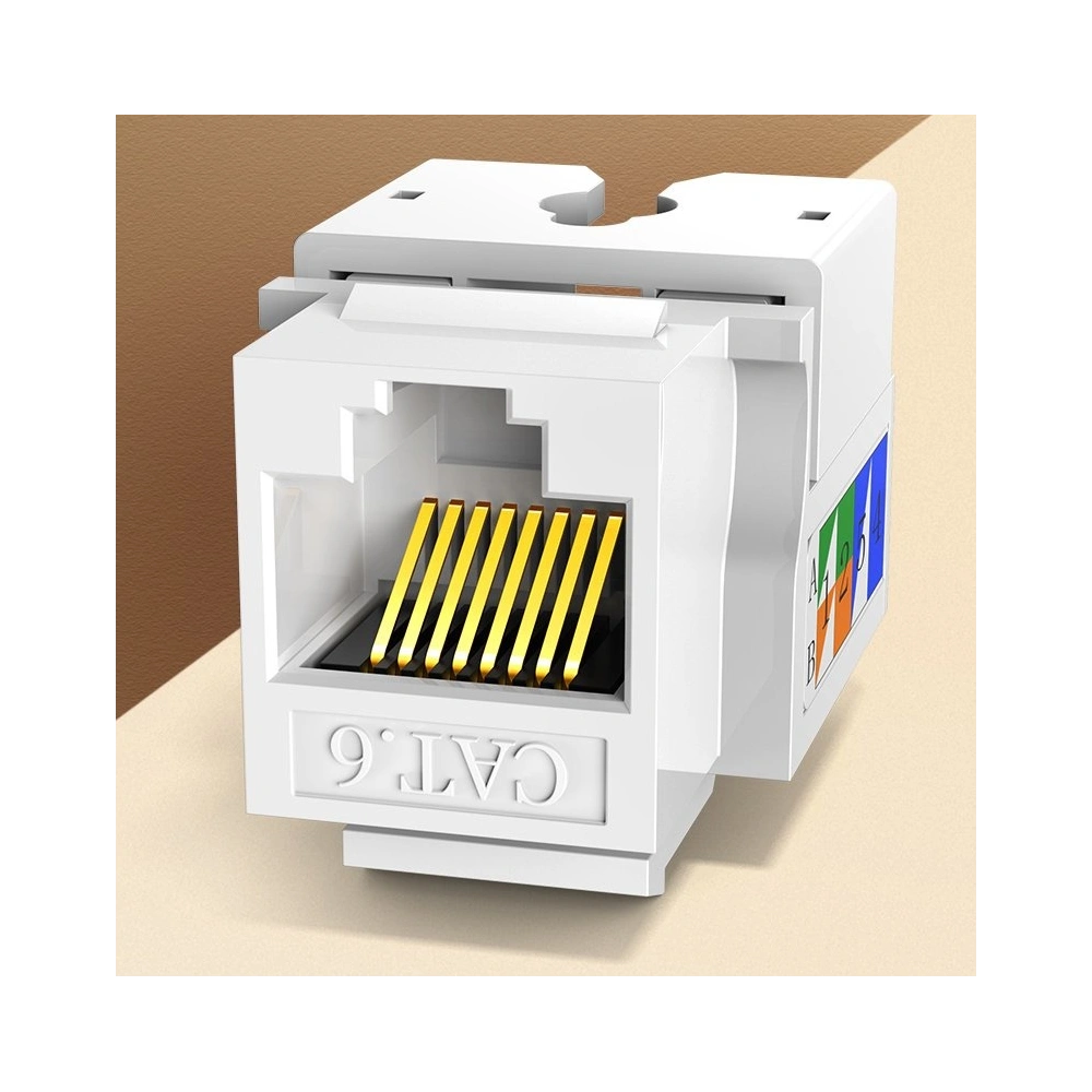 Hurtownia GSM - UGREEN 5x gniazdo samozaciskowe Ethernet Cat 6 8P8C RJ45 1000 Mbps 568A/B biały (80179 NW143) - UGR722WHT - {ean13} - Hurt