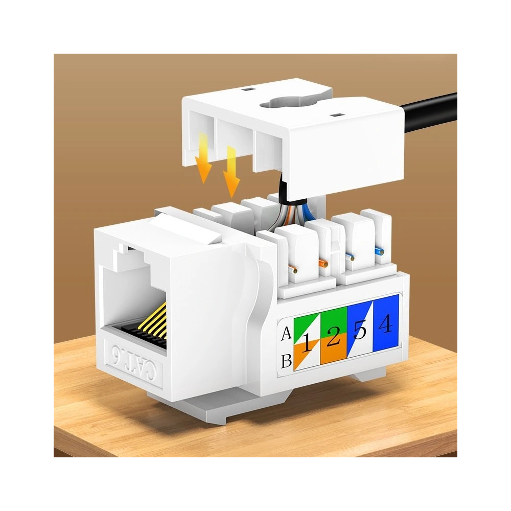 Hurtownia GSM - UGREEN 5x gniazdo samozaciskowe Ethernet Cat 6 8P8C RJ45 1000 Mbps 568A/B biały (80179 NW143) - UGR722WHT - {ean13} - Hurt