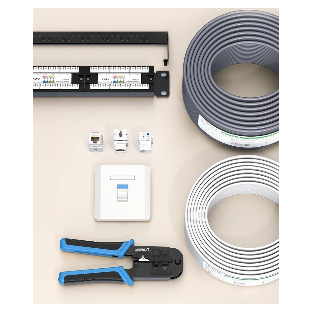 Hurtownia GSM - UGREEN 5x gniazdo samozaciskowe Ethernet Cat 6 8P8C RJ45 1000 Mbps 568A/B biały (80179 NW143) - UGR722WHT - {ean13} - Hurt