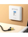 Wholesale Ugreen 5x wall socket internet LAN RJ45 86 mm x 86 mm white (80181 NW144) - UGR723WHT - {ean13} - Hurt