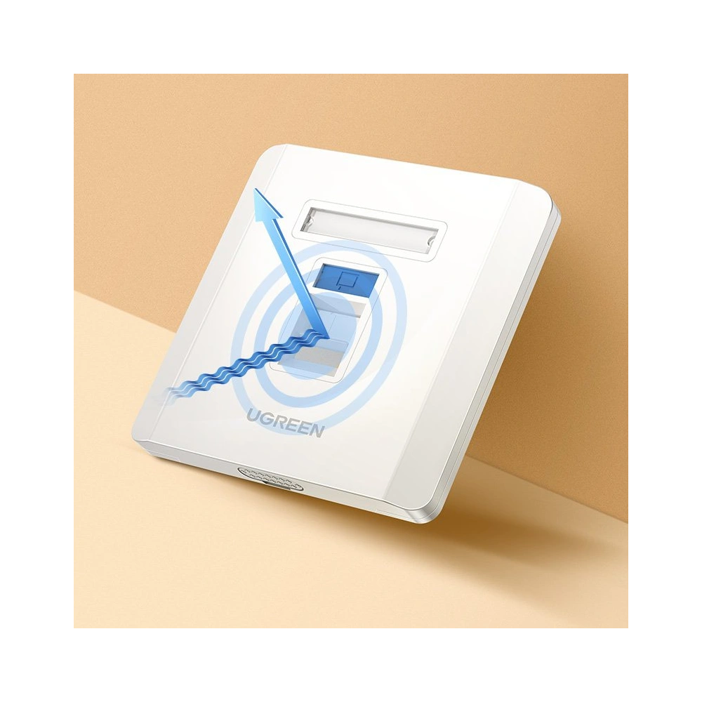 Hurtownia GSM - UGREEN 5x ścienne gniazdo internetowe komputerowe LAN RJ45 86 mm x 86 mm biały (80181 NW144) - UGR723WHT - {ean13} - Hurt
