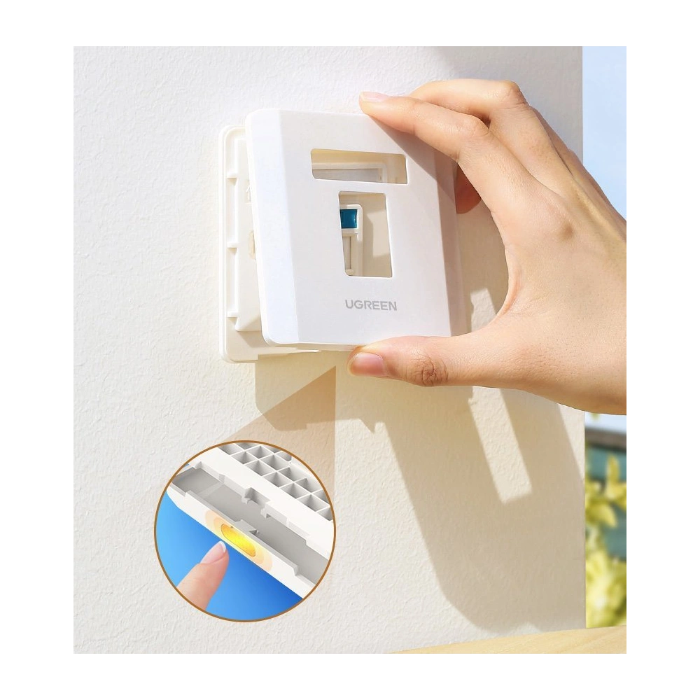 Hurtownia GSM - UGREEN 5x ścienne gniazdo internetowe komputerowe LAN RJ45 86 mm x 86 mm biały (80181 NW144) - UGR723WHT - {ean13} - Hurt