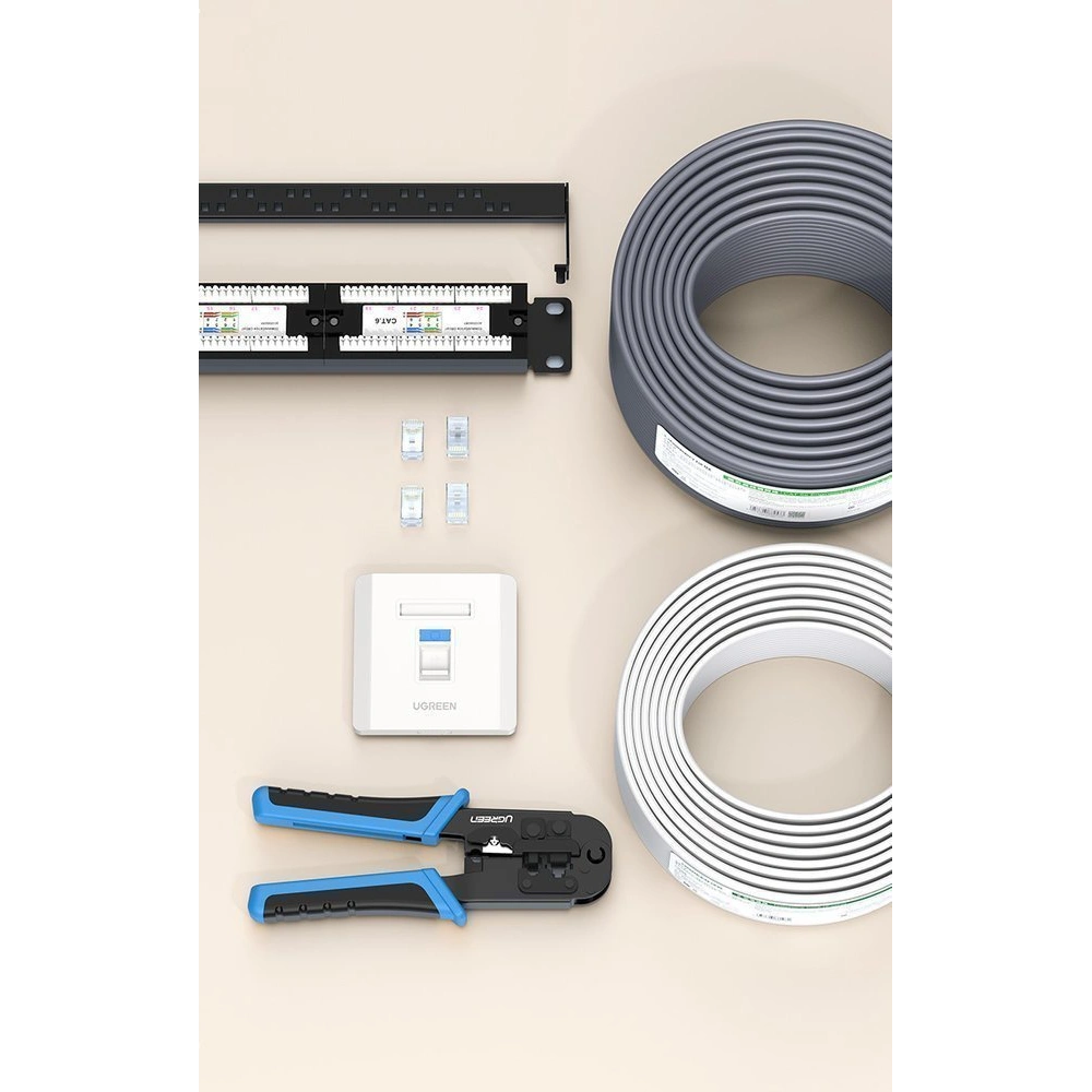 Hurtownia GSM - UGREEN 5x ścienne gniazdo internetowe komputerowe LAN RJ45 86 mm x 86 mm biały (80181 NW144) - UGR723WHT - {ean13} - Hurt
