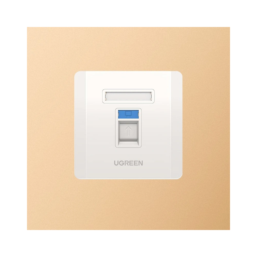 Wholesale Ugreen 5x wall socket internet LAN RJ45 86 mm x 86 mm white (80181 NW144) - UGR723WHT - {ean13} - Hurt