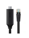 UGREEN adaptér adaptér kabel síťový konzolový internetový USB Typ C - RJ45 1,5 m černý (80186 CM204)