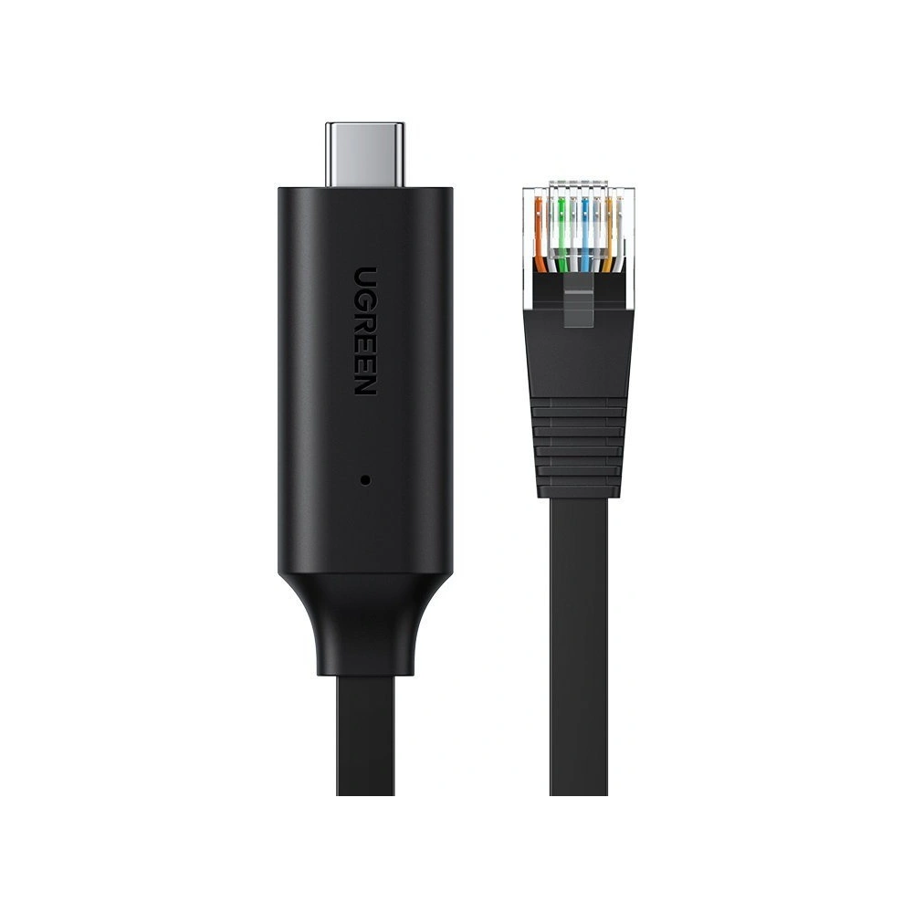 Wholesale Ugreen USB Typ C to RJ45 Console Flat Cable 1,5m black (80186 CM204) - UGR724BLK - {ean13} - Hurt