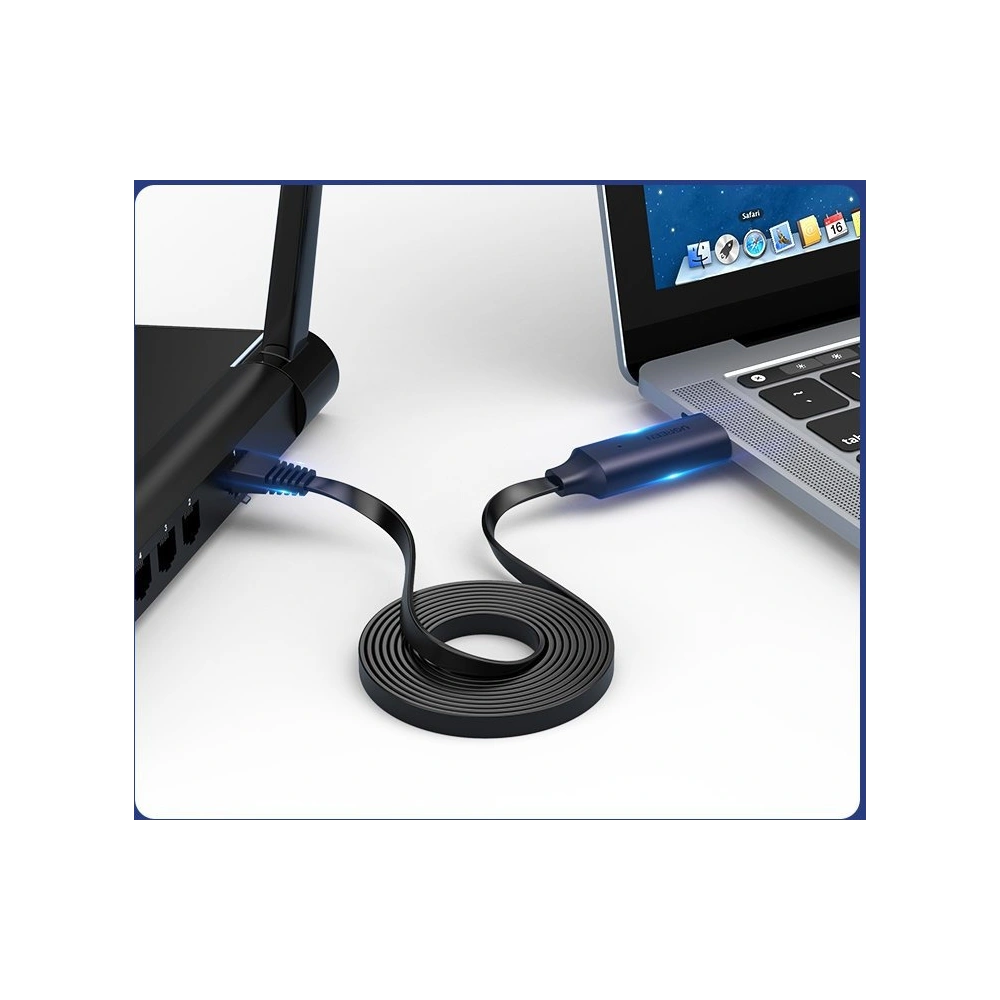 Hurtownia GSM - UGREEN adaptér adaptér kabel síťový konzolový internetový USB Typ C - RJ45 1,5 m černý (80186 CM204) - UGR724BLK - {ean13} - Hurt