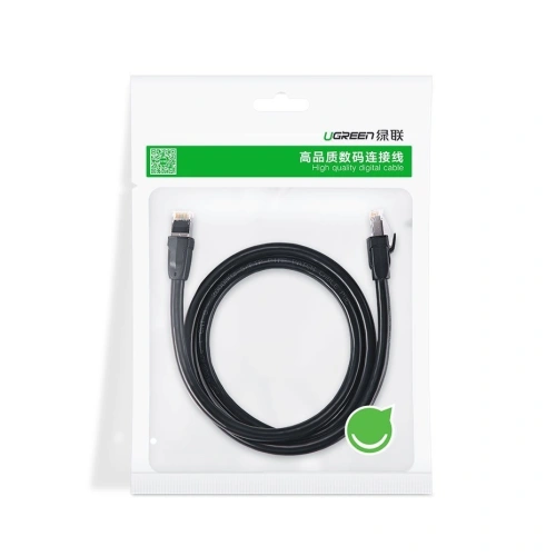 UGREEN kabel przewód internetowy sieciowy Ethernet patchcord RJ45 Cat 8 T568B 15 m czarny (80727 NW121)