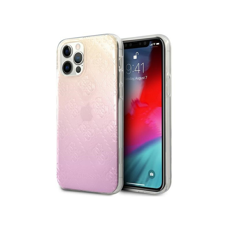 Hurtownia Guess - 3700740481103 - GUE959PNK - Etui Guess GUHCP12M3D4GGPG Apple iPhone 12/12 Pro różowy pink 3D Raised 4G Gradient - B2B homescreen