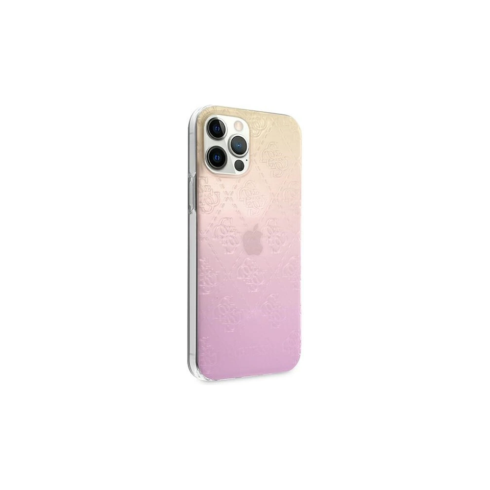 Hurtownia GSM - Etui Guess GUHCP12M3D4GGPG Apple iPhone 12/12 Pro růžový pink 3D Raised 4G Gradient - GUE959PNK - {ean13} - Hurt