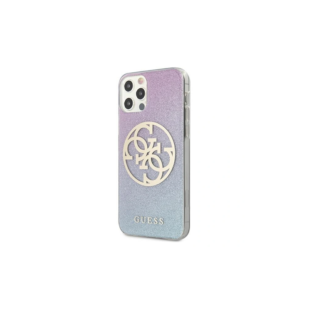 Hurtownia GSM - Etui Guess GUHCP12MPCUGLBPG Apple iPhone 12/12 Pro modré/blue tvrdé pouzdro Glitter Gradient 4G Circle Logo - GUE960BLU - {ean13} - Hurt